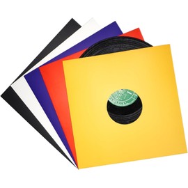 10Pcs Multicolor Vinyl Record Jackets - 12" 350gsm Heavyweight Cardboard LP Sleeves with Anti-Static Protection, Fits 33 RPM Records