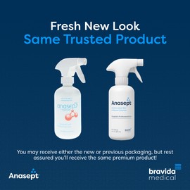 Anasept-Skin and Wound Cleanser, 12 oz. Bottle with Finger Sprayer, Wound Spray, Sterile Rinse, Healing Spray for Hospital and Professional Use