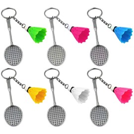 Toyvian 12pcs Badminton Keychains Badminton Racket Keychain Mini Badminton Key Pendant Badminton Pendant Badminton Ball Keychain Novelty Keychain