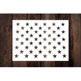 50 Star Stencil Template 10.5 X 15 for Making Wood American Flags and Wall Stencils Reusable Mylar Plastic