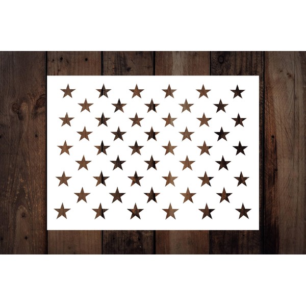 50 Star Stencil Template 10.5 X 15 for Making Wood