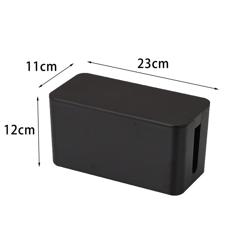 Cable Management Box, Cable Tidy Box Black Cable Organiser Box
