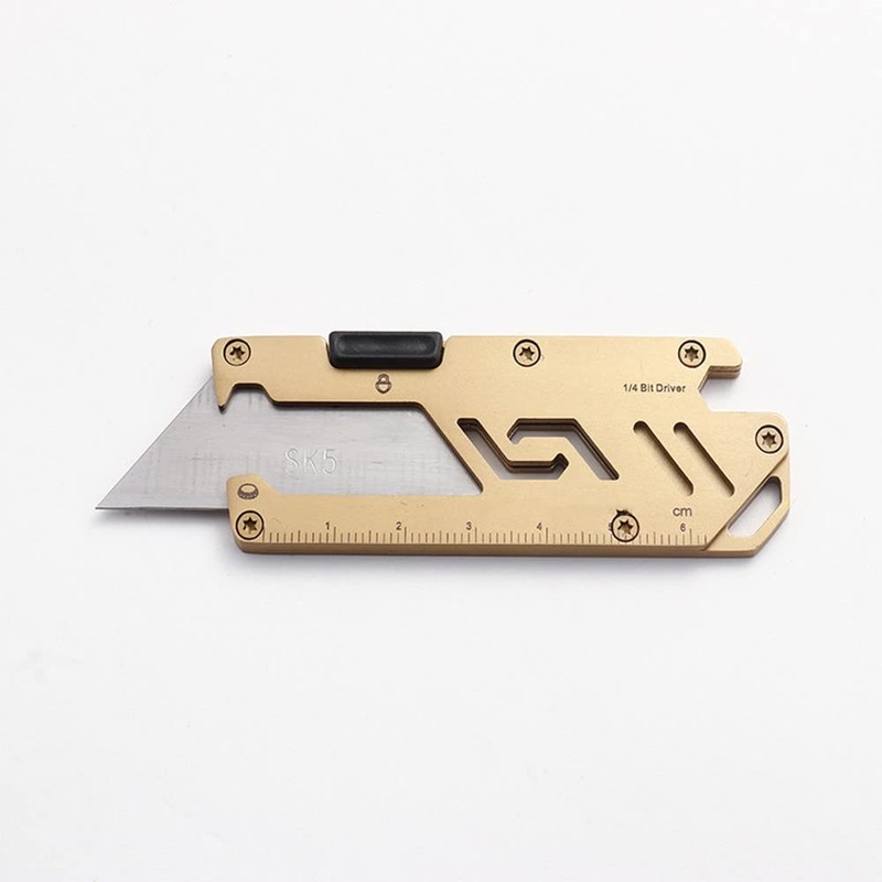 KUNSON Stainless Steel Pocket Utility Knife, Portable EDC Retractable Box