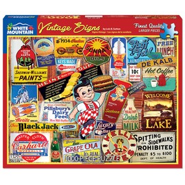 White Mountain Puzzles Vintage Signs - 1000 Piece Jigsaw Puzzle