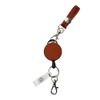 Black Reel Leather Mini Strap Loop with Elastic Reel Cowhide