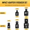 BOEN 5 Piece Impact Socket Adapter Set and Reducer Set,
