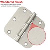 30 Pack Rounded Satin Door Hinges Brushed Nickel 3.5 Inch