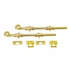 QCAA Solid Brass Dutch Door Bolt, 10", Polished Brass, Made