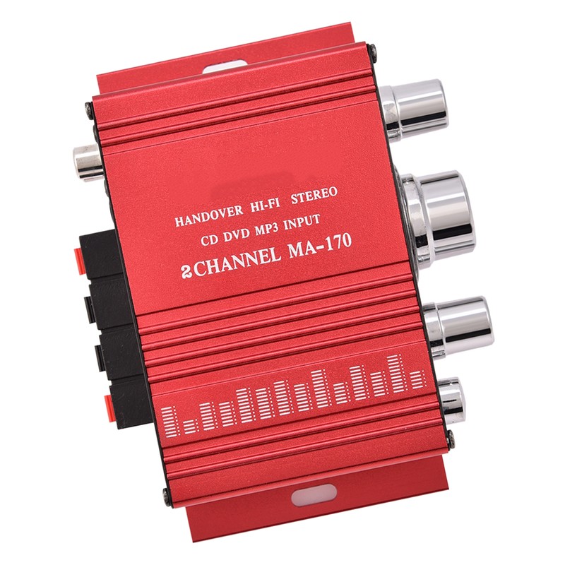 Mini 12V 2 Channel HiFi Stereo Bass Audio Power Amplifier