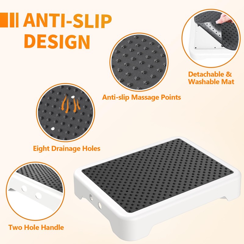 Ronlap One Step Stools for Adults, Portable Safety Step Platform