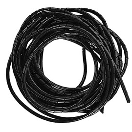 Eujgoov Envoltura de Cable en Espiral de 10 M Ordenada Envoltura en Espiral Ocultar Gestión de Cables de Encuadernación Pc TV Oficina en Casa 6 Mm Negro