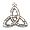 Bliss Sterling Silver Trinity Irish Knot Medal Pendant Necklace 18"