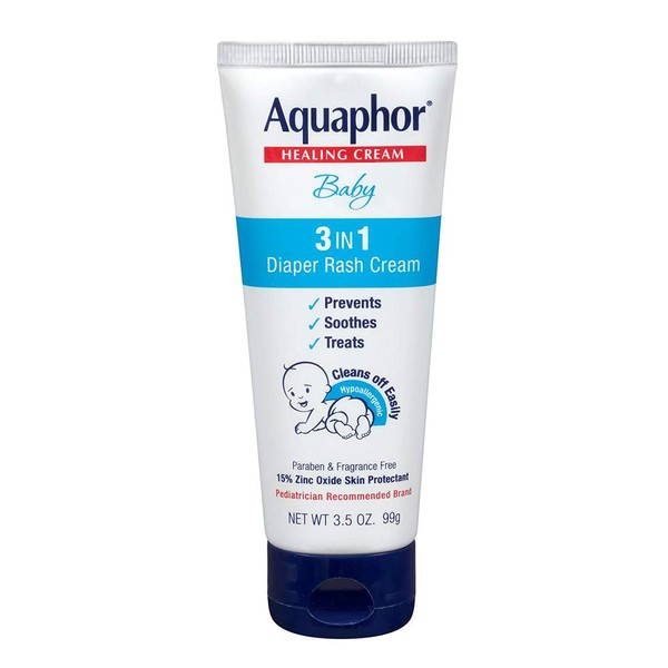 Aquaphor Baby Healing Cream 3 In 1 Diaper Rash 3.5 Ounce (100ml) (3 Pack)