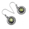 Silver Palace Sterling Silver Natural Peridot Drop Dangle Earrings for