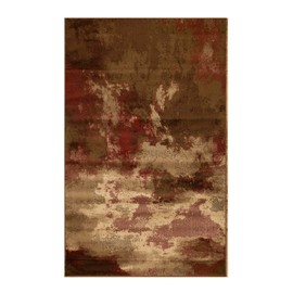 Superior Indoor Large Area Rug, Modern Abstract Throw, Decor for Bedroom, Living Room, Kitchen/Dining, Dorm, Office, Entryway, Hardwood Floor, Jute Backing, Pixie Collection, 4' x 6', Maroon
