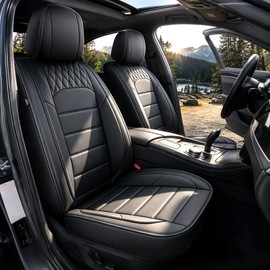 for Chevy Traverse Seat Covers 2018-2026 2027, 2 Front Set Black