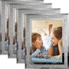 Calenzana 4 Pack 5x7 Sparkle Glass Picture Frame, Glitter Edge