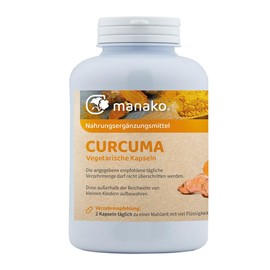 manako Curcuma vegetarian capsules, 300 pieces, 180 g tin (1 x 300 capsules)
