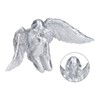 Silver Angel Wing Statue Standing Sculpture Resin Desktop Garden Ornament