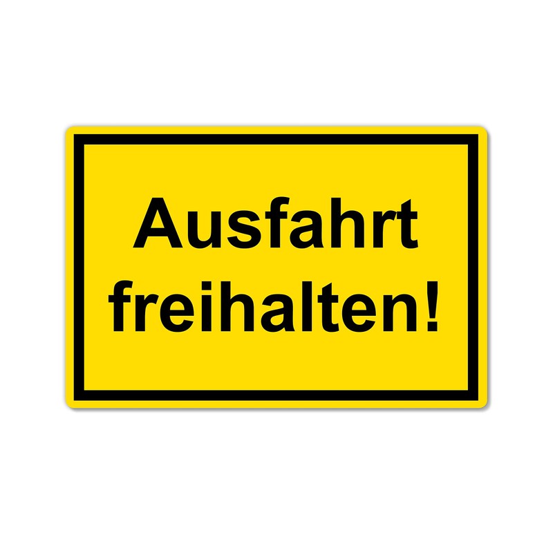 Strobo Ausfahrt freihalten Sign, 20 x 30 cm, Made From