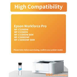 D&C T11D2 Printer Cartridges for Epson T11D2 Cartridges Compatible with Epson Workforce Pro WF-C5390DW, WF-C5390DN, WF-C5390DW BAM, WF-C5890DWF, WF-C5890DWF BAM (1 Cyan)