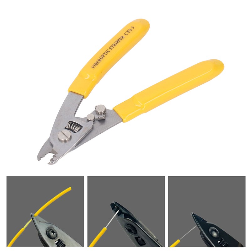 Fiber Optic Stripper Stainless Steel 3 Port Hole Cable Wire