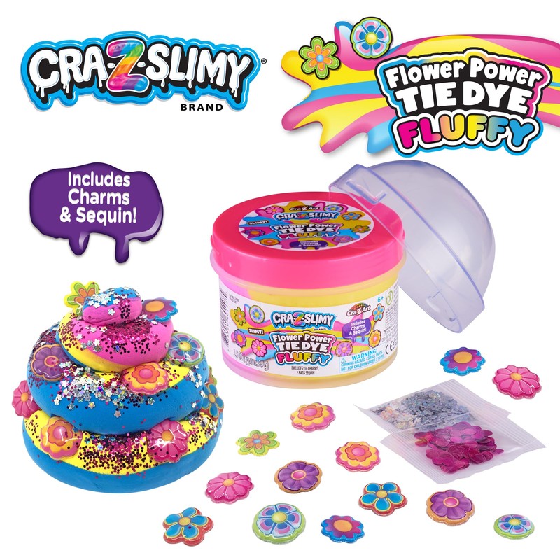 Cra-Z-Slimy 60147 Slimy Topper Jars Power Multicoloured Pre Made Fluffy
