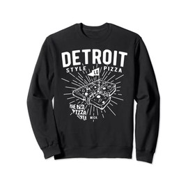Detroit Style Pizza Made in a square pan. Vintage graphics Sweatshirt