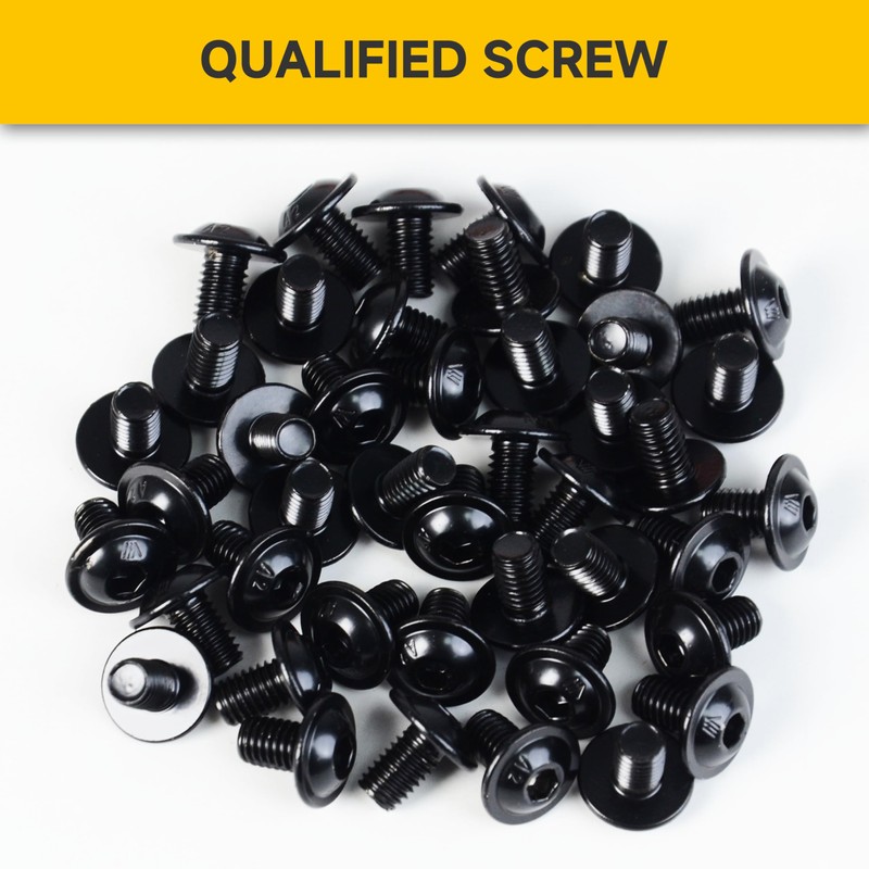 Mywish M6 x 25mm 25Pcs Flange Button Head Hex Socket