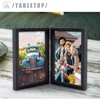 5x7 Picture Frames Double Hinged Wood Folding Photo Frames Vertical