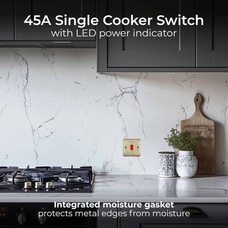 BG Electrical Cooker Control Switch Unit with LED Power Indicator,