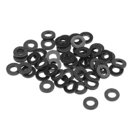 sourcing map Nylon Flat Washers 6mm OD 3mm ID 1mm Thickness for Faucet Pipe Water Hose, Pack of 50