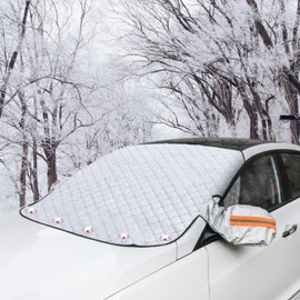 CaiTang Car Windscreen Cover, Windscreen Cover with 5 Magnets, Windscreen Cover, Car Windscreen Cover, Foldable Against Sun, Snow, Frost, Dust, 225 x 110 cm