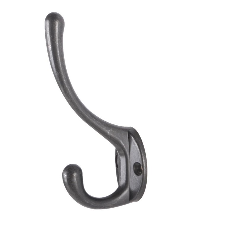 10X CLASSIC ANTIQUE INDUSTRIAL STYLE DOUBLE COAT HOOK CAST IRON