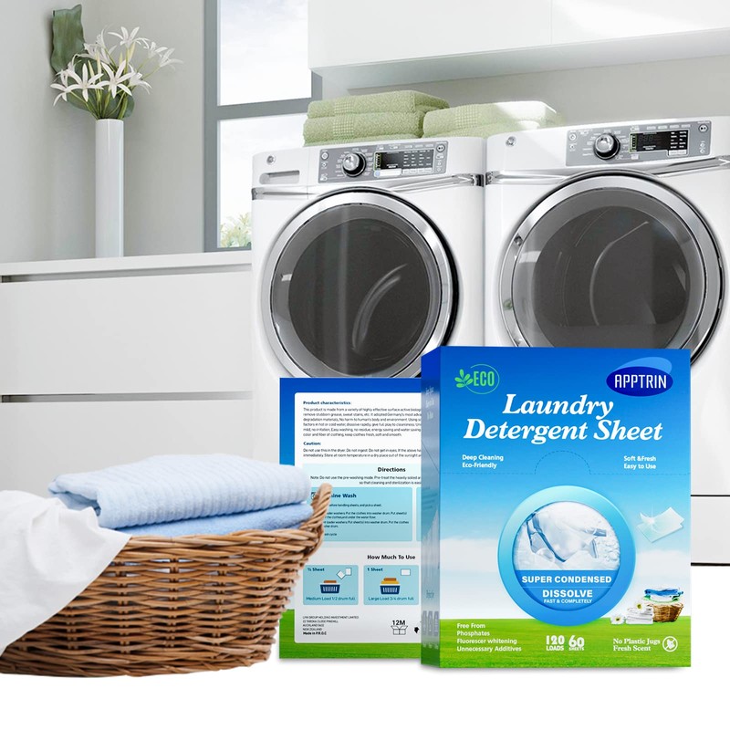 AppXynn Laundry Detergent Sheet, Liquidless Soap, Power Sheets Fresh Scent