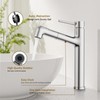 Vessel Sink Faucet with Pull Out Sprayer, Hurran Tall Bathroom