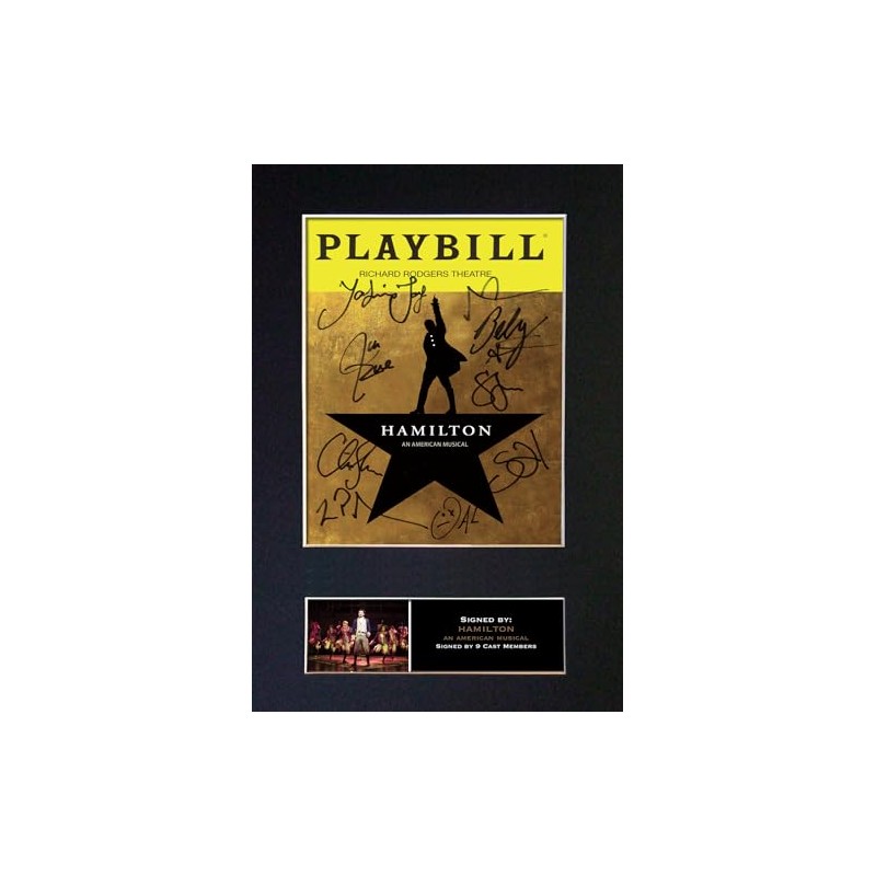 Generic Hamilton American Musical Signed Reproduction Autograph Print Poster Mounted