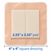 Medline Optifoam Gentle EX Bordered Foam Adhesive Dressing, 4" x
