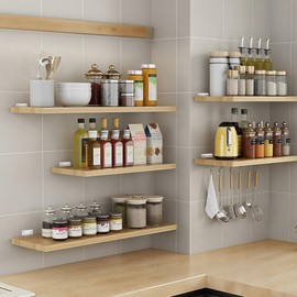 Alise Floating Shelf Brackets White, 4 Pcs L Brackets for Shelves, 8'' Hidden Invisible Shelf Brackets, 1/5" Inch Thick Heavy Duty Metal Wall Shelf Support Corner Brackets for Home and Mounting Shelf