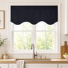 Aquazolax Kitchen Valances for Windows Readymade Blackout Window Scalloped Valance