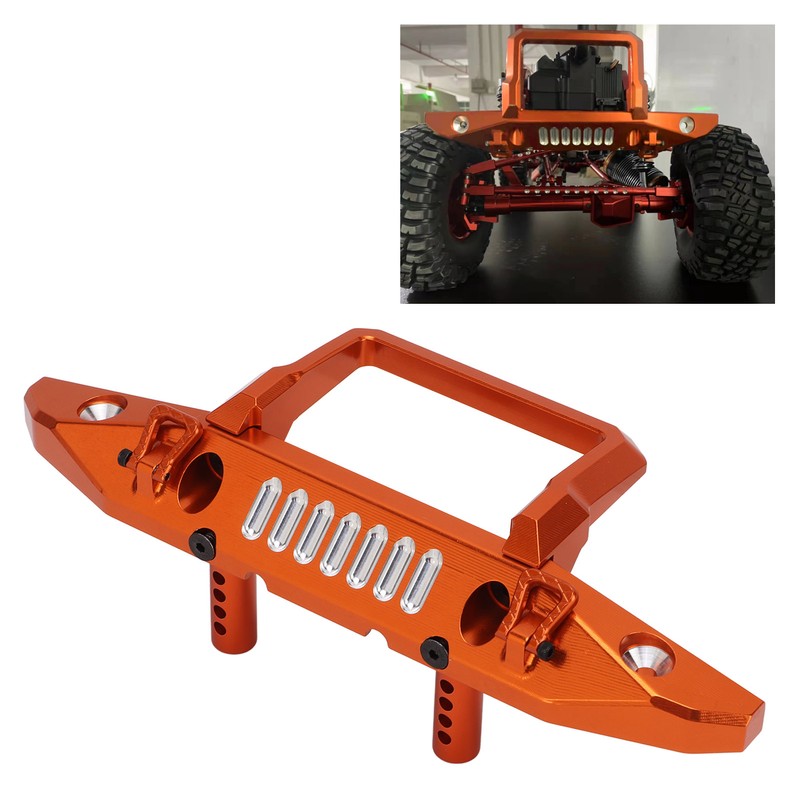 Aluminum Alloy Front Bumper RC Car Upgrade Accessory with LED
