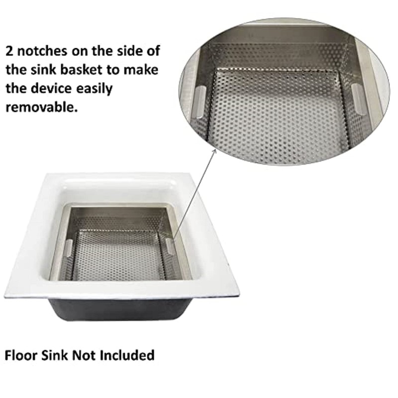 TrueCraftware- 8-1/2" x 8-1/2" x 3” Stainless Steel Floor Sink