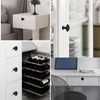 SUNOYA Pack of 30 Furniture Knobs, Matte Black, Drawer Knobs,
