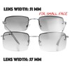 The Fresh Minimalist Small Rectangular Sunglasses Clear Eyewear Spring Hinge