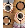 Drink Coasters Set of 4, 4.7x4.7 inch Cute Absorbent Felt