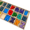 MIJOMA Versatile Wooden Letter Set, 130 Pieces, Colourful Alphabet Capital