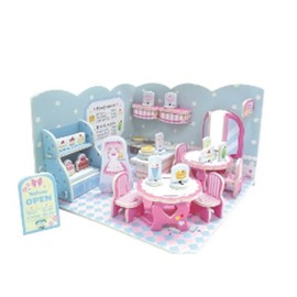 Let’s Make a Dollhouse, Shop, Bakery, Cafe, No Scissors Glue Required (Cafe)