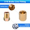 Spurtar 21 Pcs Brake Line Fittings, 3/16 Brake Line Fitting