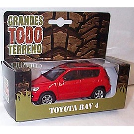 Welly T0Y0TA RAV 4 Red Opening Front Doors Diecast Model Car, 1:36 Scale, Adult Collectors