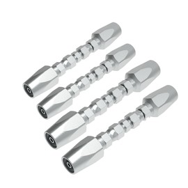 Reusable Hydraulic Hose Field Repair Kit, 1/2'' 3/8'' 1/4'' for Hydraulic Hose Crimper Fittings Size #08#06#04 (2PCS 1/4" & 2PCS 3/8")